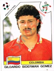 290 Gildardo Biderman Gomez – FIFA World Cup Italia 1990 Panini