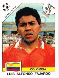301 Luis Alfonso Fajardo – FIFA World Cup Italia 1990 Panini