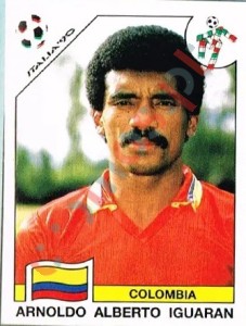 302 Arnoldo Alberto Iguaran – FIFA World Cup Italia 1990 Panini