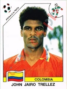304 John Jairo Trellez – FIFA World Cup Italia 1990 Panini