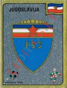 267 Fudbalski Savez Jugoslavije emblem – FIFA World Cup Italia 1990 Panini