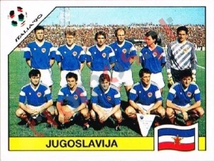 270 Team photo Jugoslavija – FIFA World Cup Italia 1990 Panini