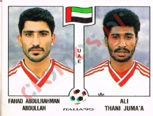 312 Fahad Abdulrahman Abdullah / Ali Thani Juma'A – FIFA World Cup Italia 1990 Panini