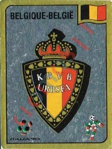 325 Union Royale Belge des Societes de Football-Association emblem – FIFA World Cup Italia 1990 Panini