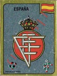 344 Real Federacion Espanola de Futbol emblem – FIFA World Cup Italia 1990 Panini