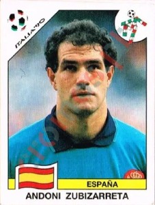 345 Andoni Zubizarreta – FIFA World Cup Italia 1990 Panini