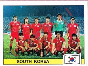 315 Team photo South Korea – FIFA World Cup Italia 1990 Panini