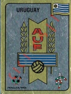 363 Association Uruguaya de Futbol emblem – FIFA World Cup Italia 1990 Panini