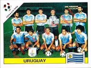 366 Team photo Uruguay – FIFA World Cup Italia 1990 Panini