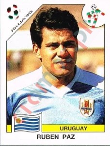 377 Ruben Paz – FIFA World Cup Italia 1990 Panini