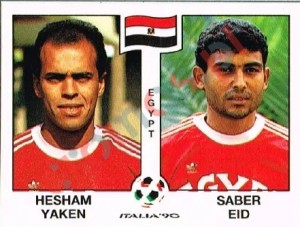 443 Hesham Yaken / Saber Eid – FIFA World Cup Italia 1990 Panini