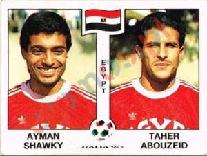 447 Ayman Shawky / Taher Abouzeid – FIFA World Cup Italia 1990 Panini