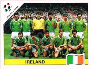 423 Team photo Ireland – FIFA World Cup Italia 1990 Panini