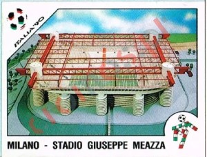 20 Milano - Stadio Giuseppe Meazza – FIFA World Cup Italia 1990 Panini