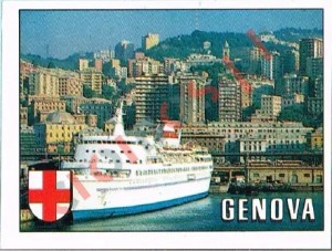23 Panorama of Genova – FIFA World Cup Italia 1990 Panini