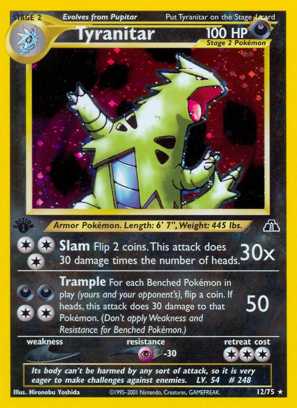 12-1ED Tyranitar – Neo Discovery