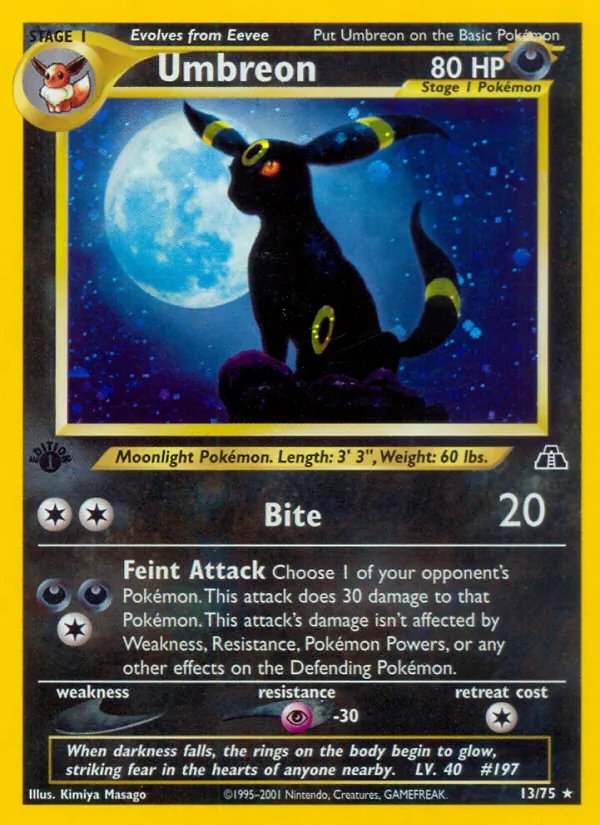 13-1ED Umbreon – Neo Discovery