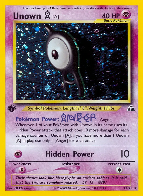 14-1ED Unown [A] – Neo Discovery