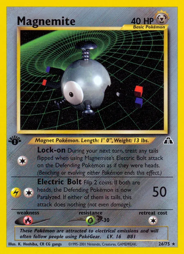 26-1ED Magnemite – Neo Discovery
