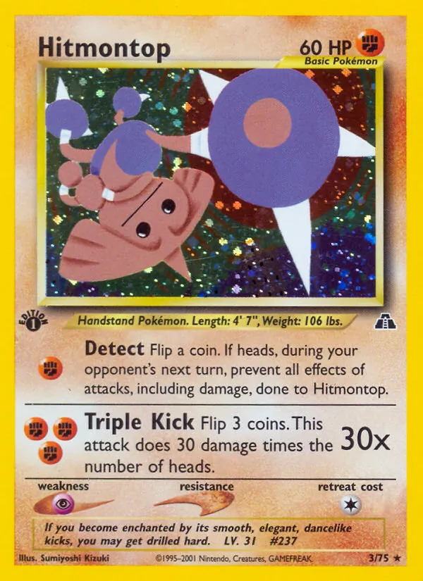 3-1ED Hitmontop – Neo Discovery