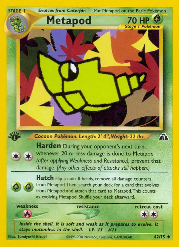 42-1ED Metapod – Neo Discovery