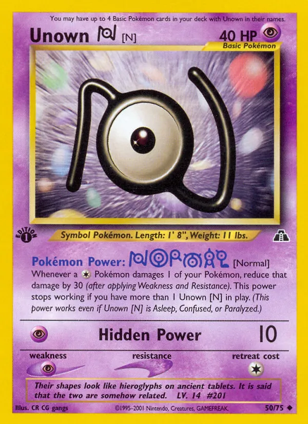 50-1ED Unown [N] – Neo Discovery