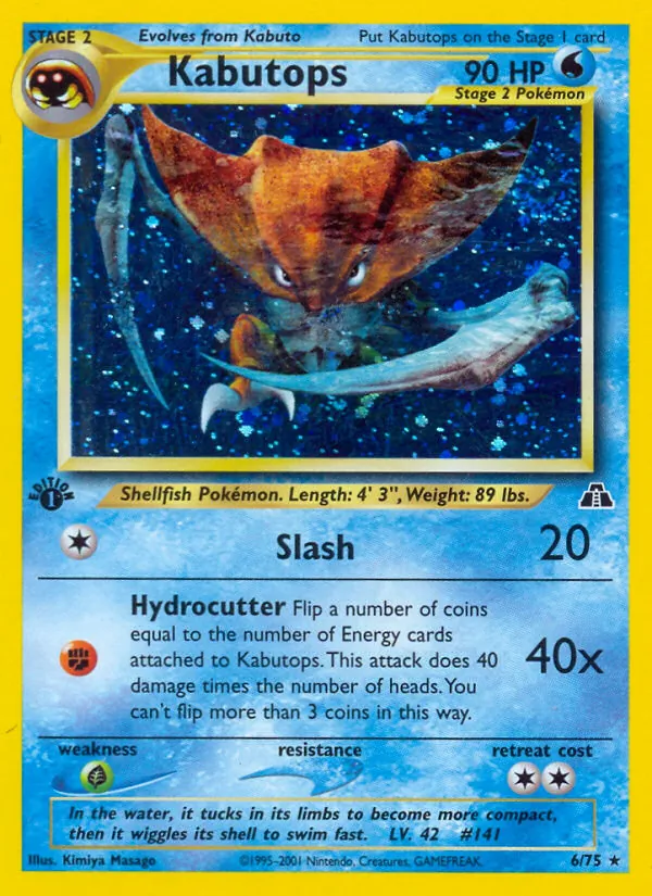 6-1ED Kabutops – Neo Discovery