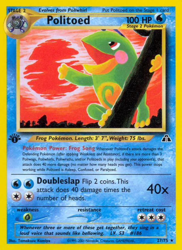 27 Politoed – Neo Discovery