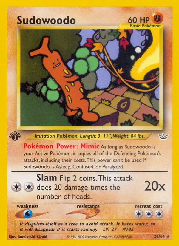 26-1ED Sudowoodo – Neo Revelation