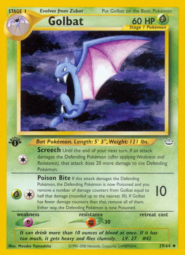 29-1ED Golbat – Neo Revelation