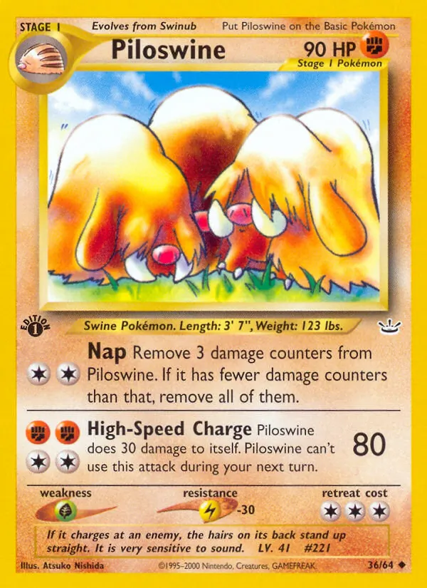 36-1ED Piloswine – Neo Revelation