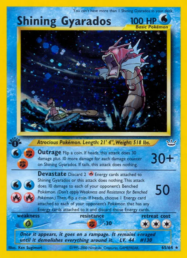 65 Shining Gyarados – Neo Revelation