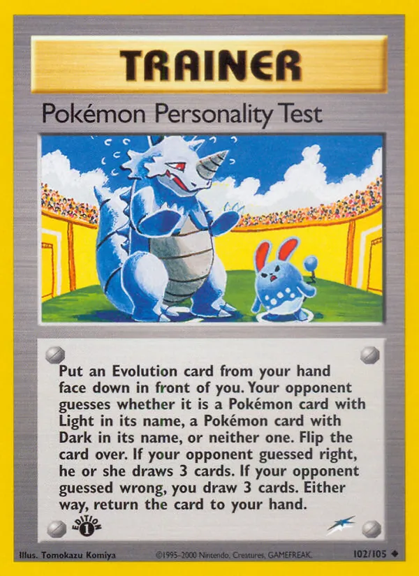 102-1ED Pokémon Personality Test – Neo Destiny
