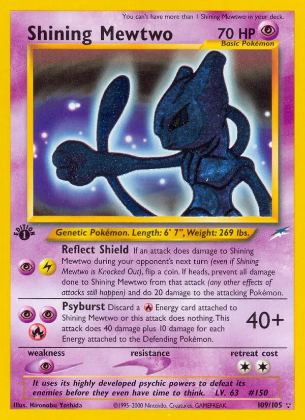 109-1ED Shining Mewtwo – Neo Destiny