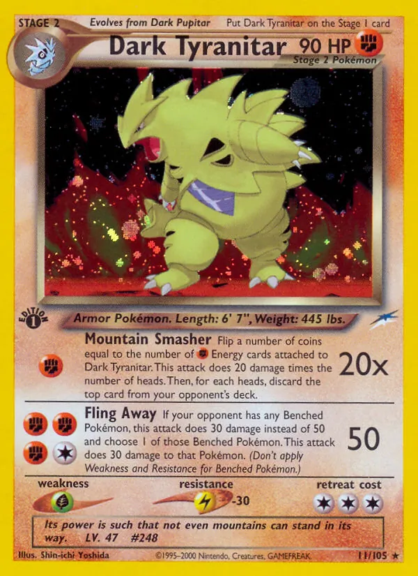 11-1ED Dark Tyranitar – Neo Destiny