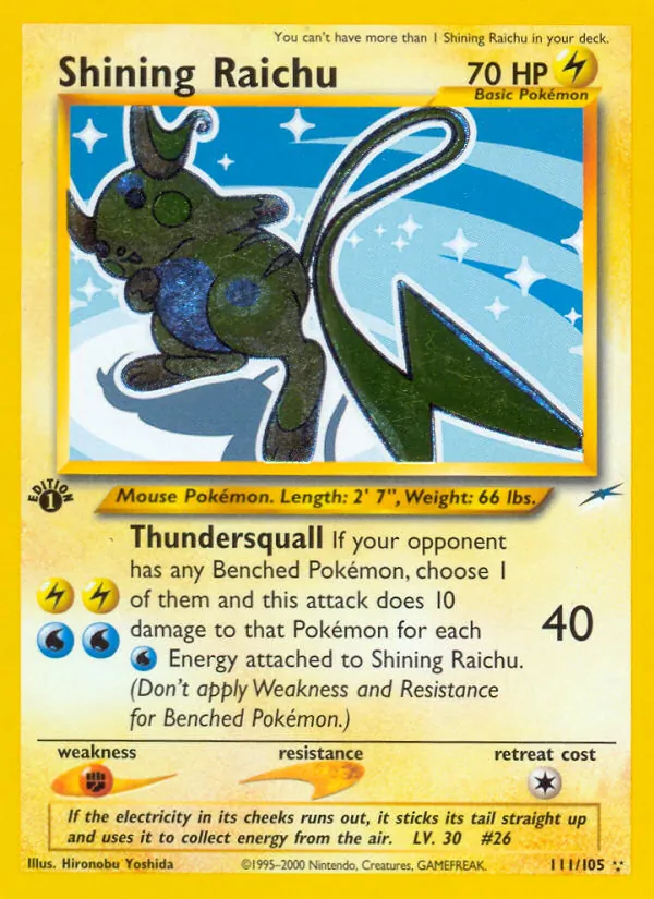 111-1ED Shining Raichu – Neo Destiny