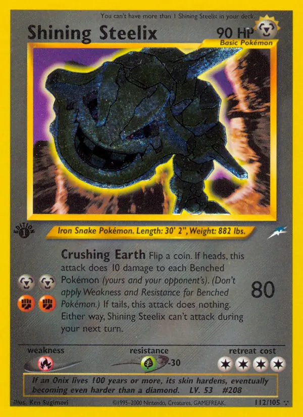 112-1ED Shining Steelix – Neo Destiny