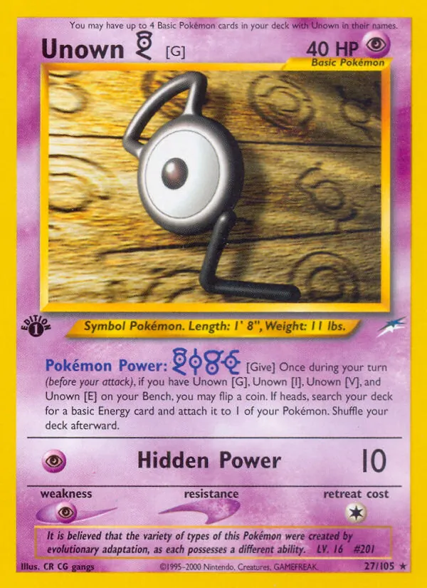 27-1ED Unown [G] – Neo Destiny