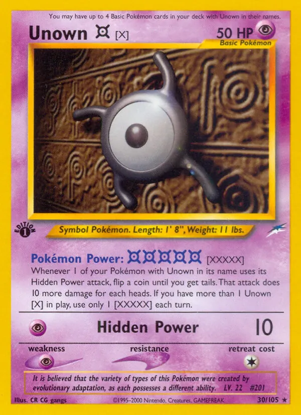 30-1ED Unown [X] – Neo Destiny