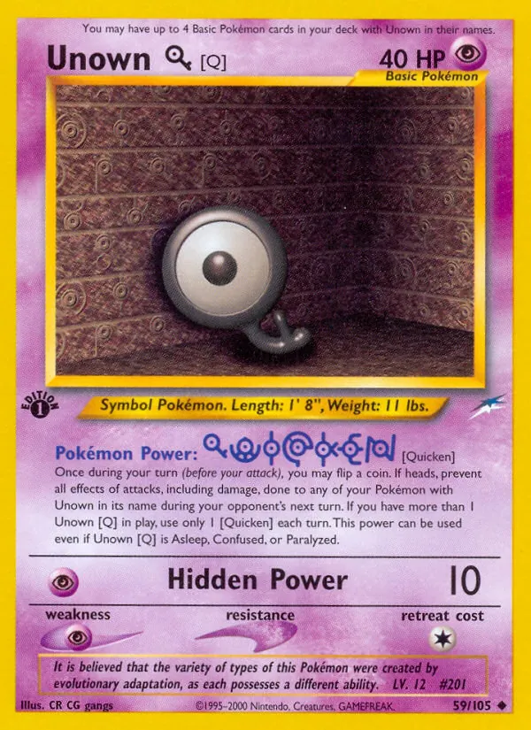 59-1ED Unown [Q] – Neo Destiny