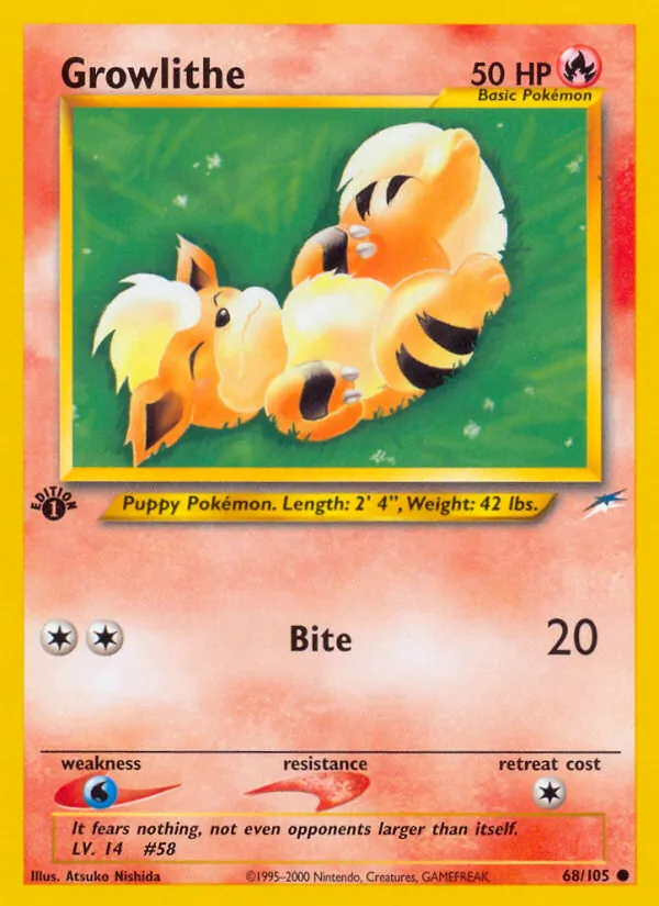 68-1ED Growlithe – Neo Destiny