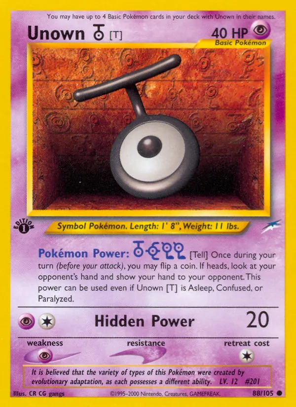 88-1ED Unown [T] – Neo Destiny