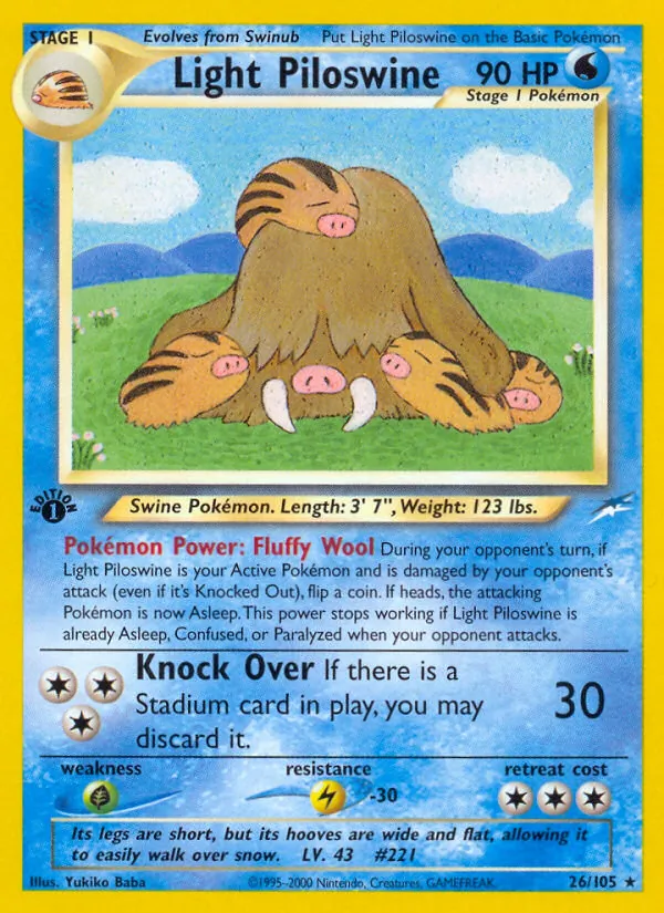 26 Light Piloswine – Neo Destiny