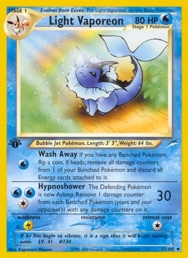 52 Light Vaporeon – Neo Destiny