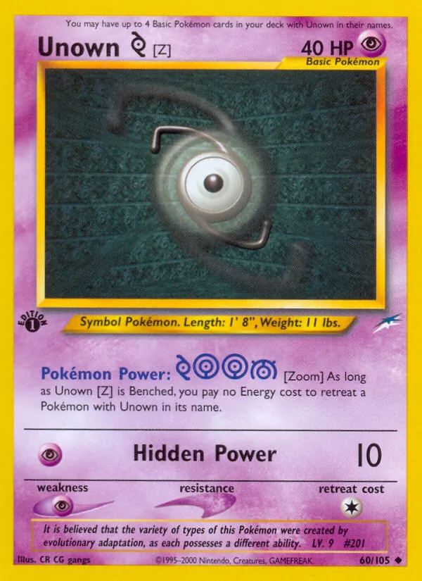 60 Unown [Z] – Neo Destiny