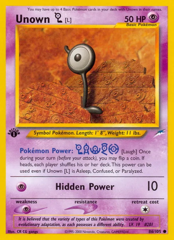 86 Unown [L] – Neo Destiny
