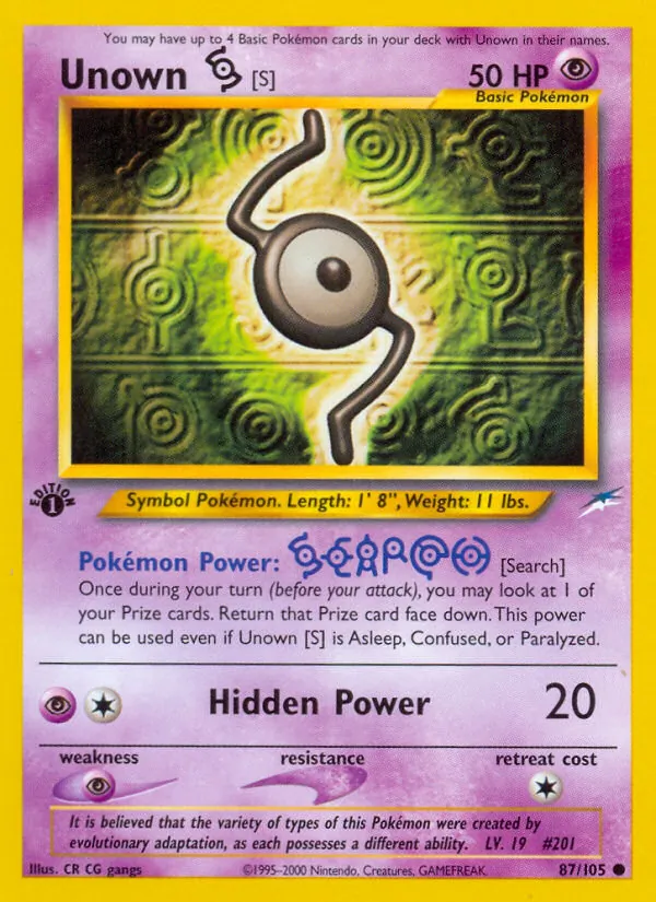 87 Unown [S] – Neo Destiny