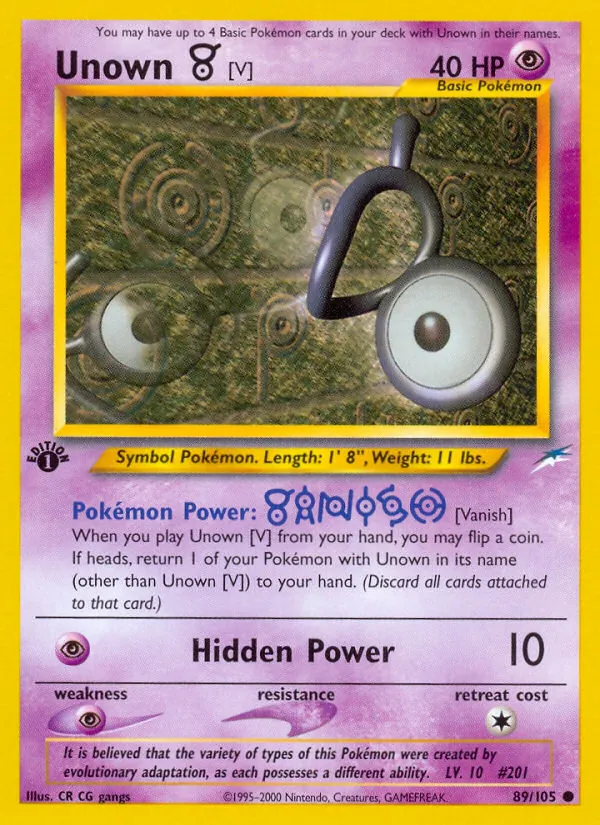 89 Unown [V] – Neo Destiny
