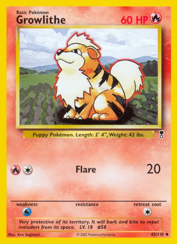 45 Growlithe – Legendary Collection