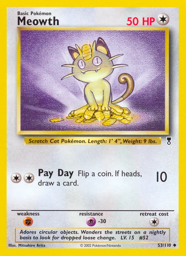 53-RH Meowth – Legendary Collection